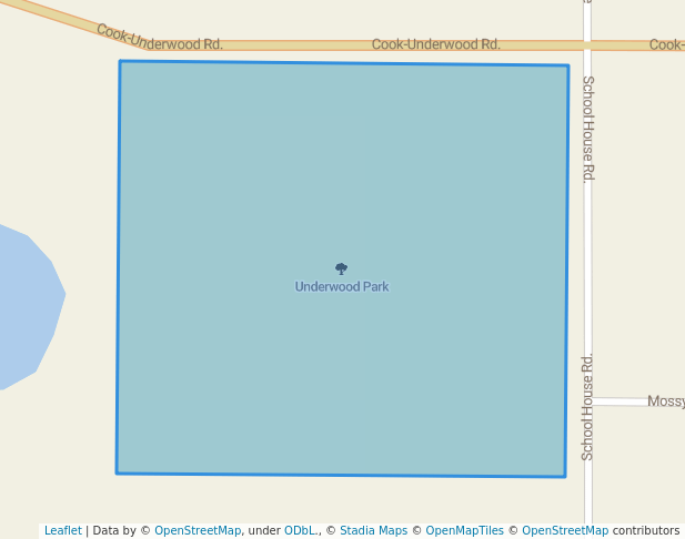 walking in Underwood Park map in Underwood