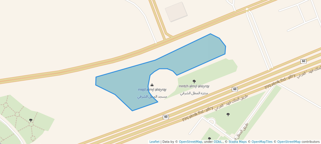 walking in منتزه المطل الشرقي map in Az Zilfi