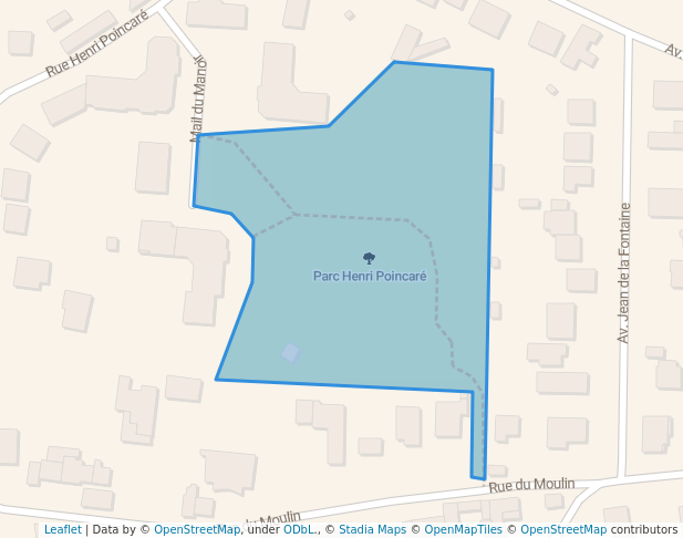walking in Parc Henri Poincaré map in Palaiseau
