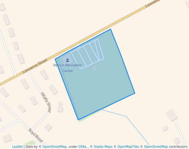 walking in Vernon Recreation Centre map in Winchester