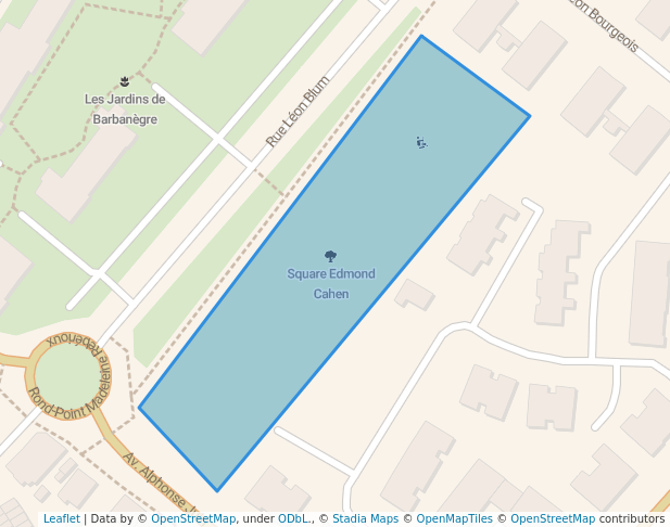 walking in Square Edmond Cahen map in Mulhouse