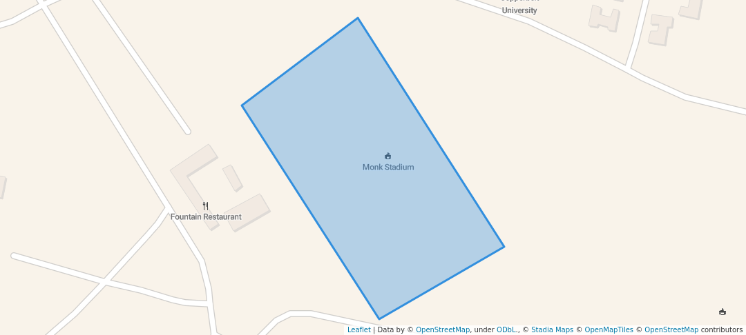 walking in monk stadium map in Kitwe