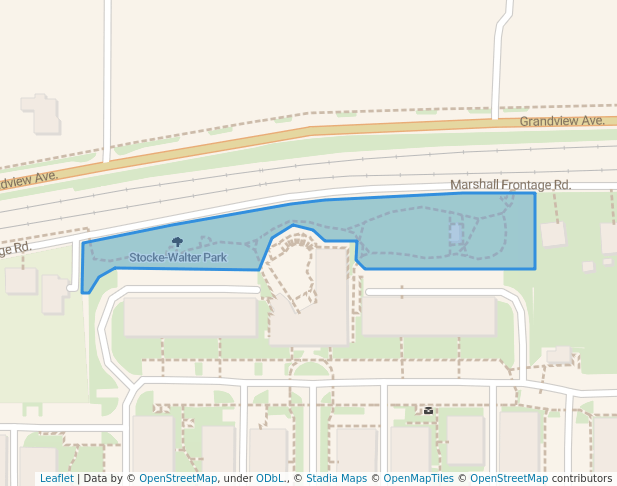 walking in Stocke-Walter Park map in Arvada