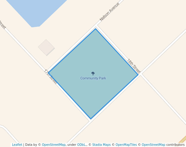 walking in Community Park map in Bolivar Peninsula