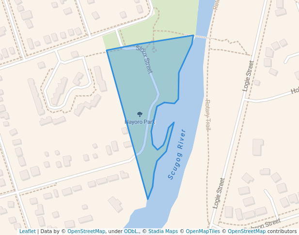 walking in Nayoro Park map in Kawartha Lakes
