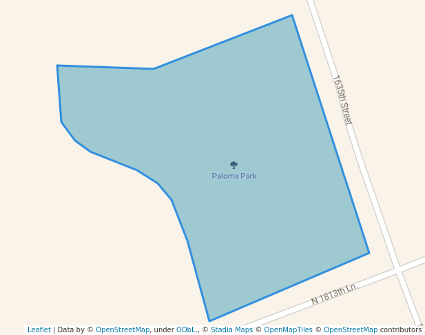 walking in Paloma Park map in Paloma