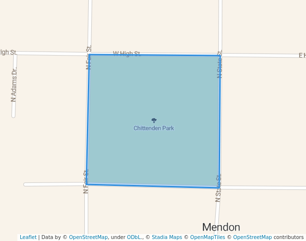 walking in Chittenden Park map in Mendon