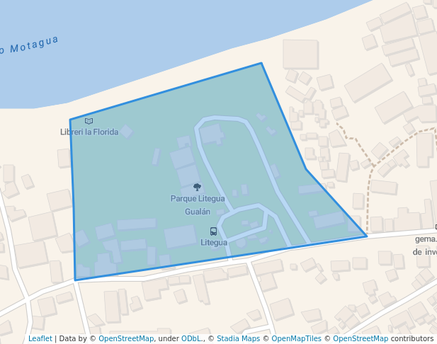 walking in Parque Litegua Gualán map in Gualán