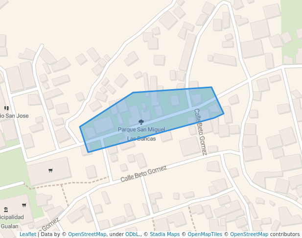walking in Parque San Miguel Las Bancas map in Gualán