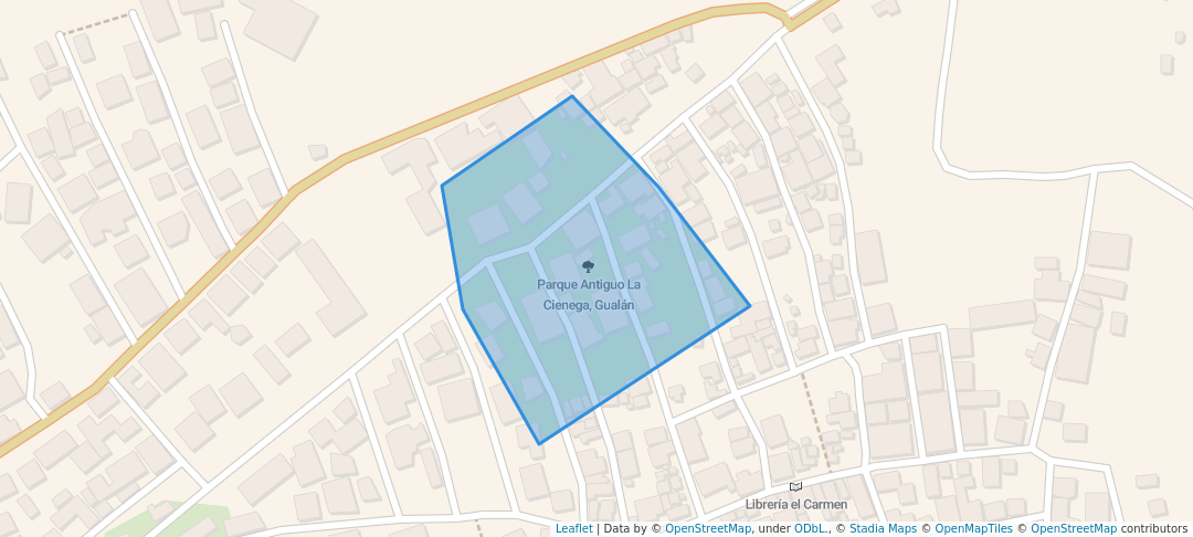 walking in Parque Antiguo La Cienega, Gualán map in Gualán