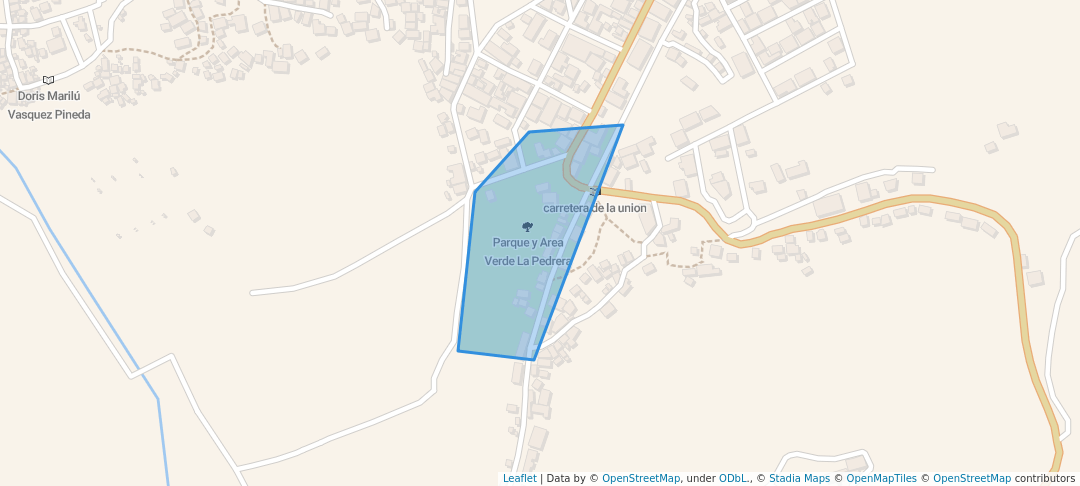 walking in Parque y Area Verde La Pedrera map in Gualán