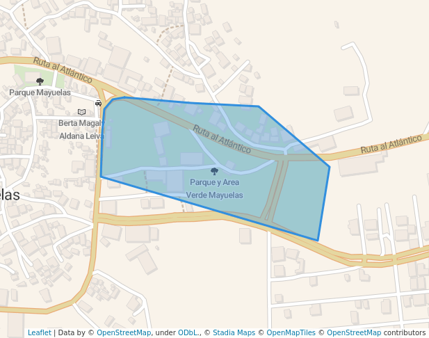walking in Parque y Area Verde Mayuelas map in Gualán