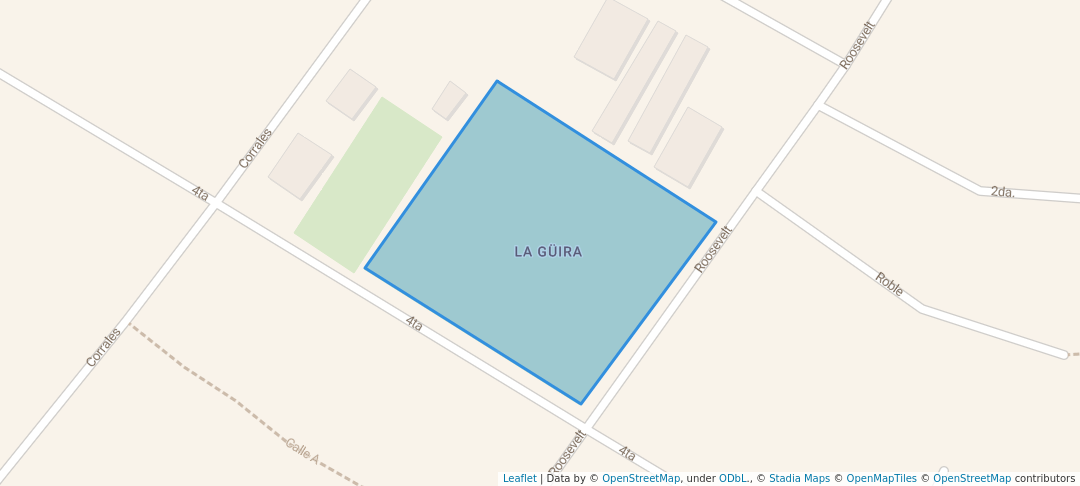 walking in La Güira map in Banes