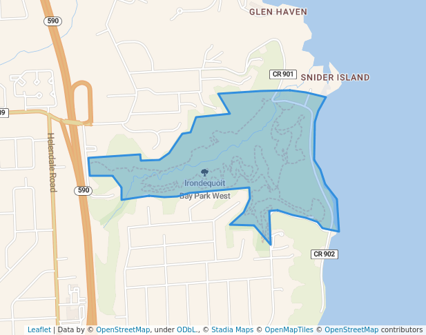 walking in Irondequoit Bay Park West map in Irondequoit