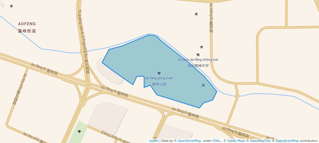 walking in 鳌峰公园 map in Fu Zhou Shi