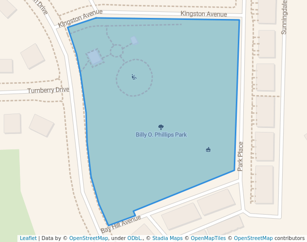 walking in Billy O. Phillips Park map in Norwalk