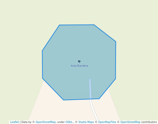 walking in Asta Bandera map in Iguala de la Independencia