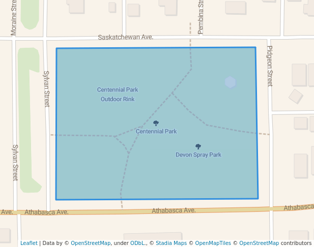 walking in Centennial Park map in Devon