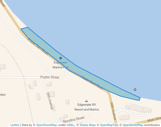 walking in Edgewater Marina Park map in Sweet Home