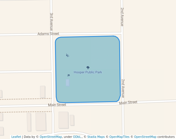 walking in Hooper Public Park map in Hooper