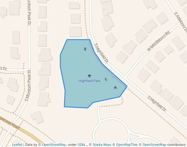 walking in Highfield Park map in Herriman