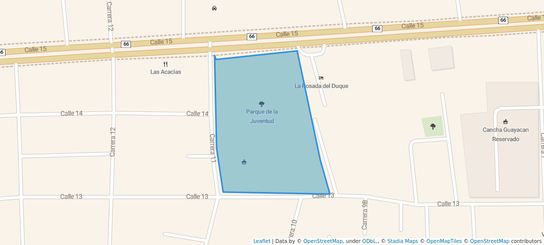 walking in Parque de la Juventud map in Arauca