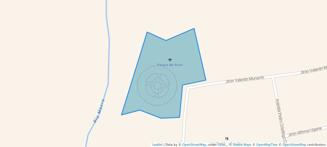 walking in Parque del Amor map in Cangallo