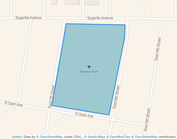 walking in Romero Park map in Raton