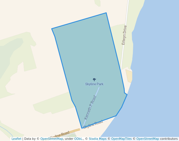 walking in Skyline Park map in Ennismore