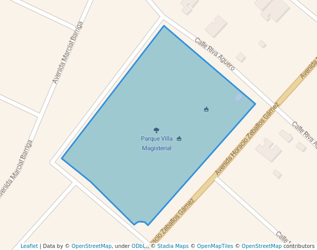 walking in Parque Villa Magisterial map in Arequipa