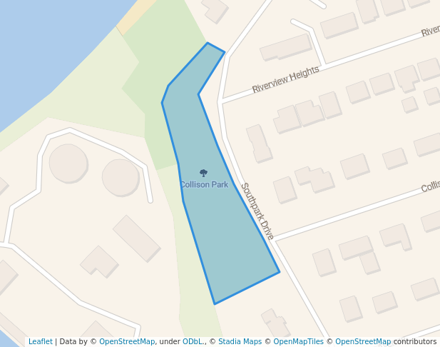 walking in Collison Park map in Peterborough