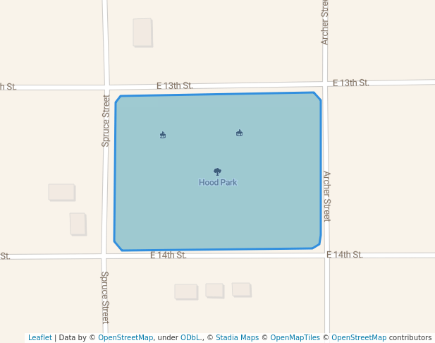 walking in Hood Park map in Concordia