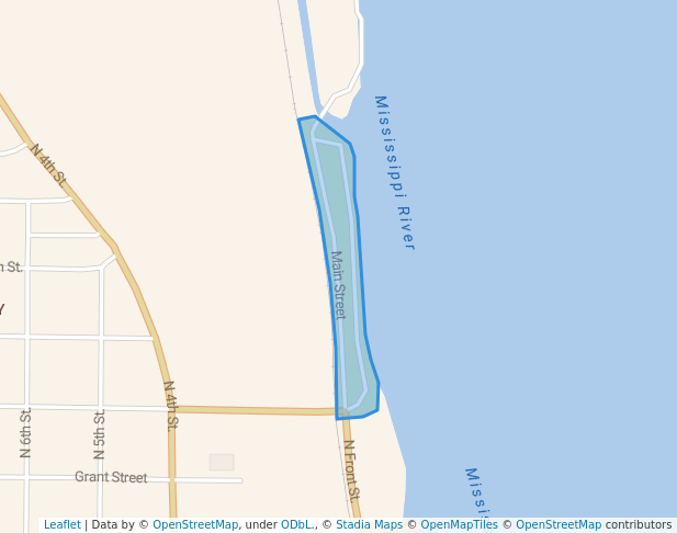 walking in Mississippi Park map in Canton