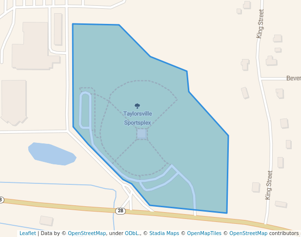 walking in Taylorsville Sportsplex map in Taylorsville