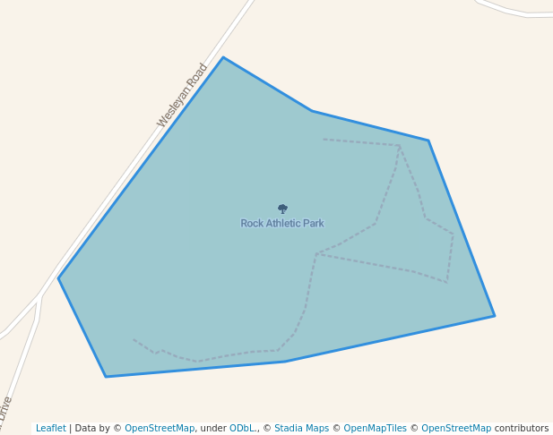 walking in Rock Athletic Park map in Roxboro