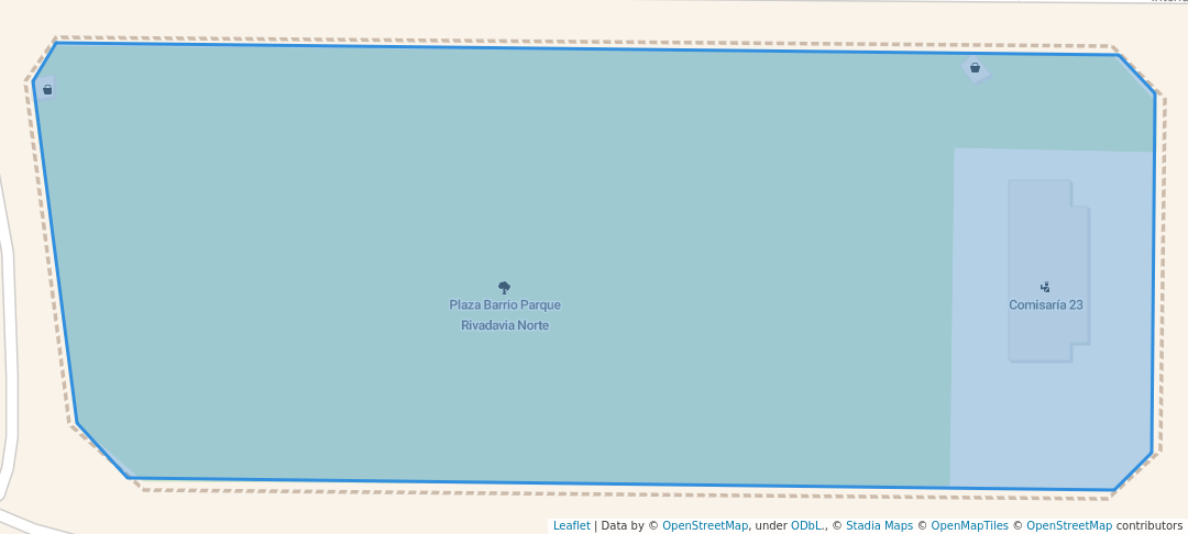 walking in Plaza Barrio Rivadavia Norte map in Rivadavia