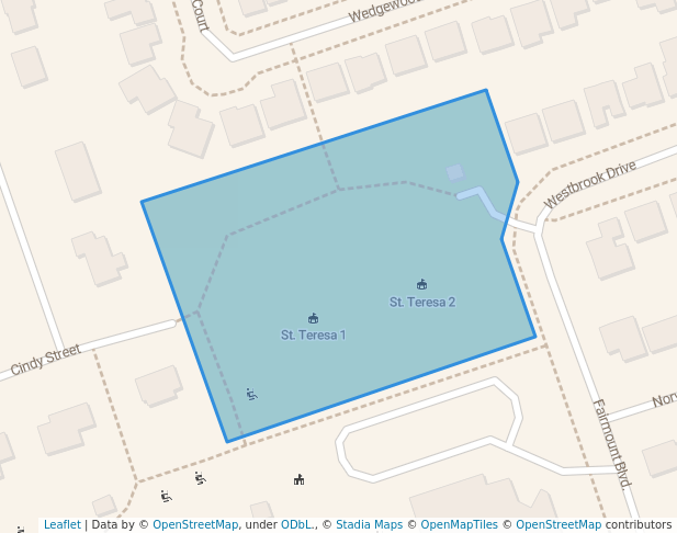 walking in Wedgewood Park map in Peterborough