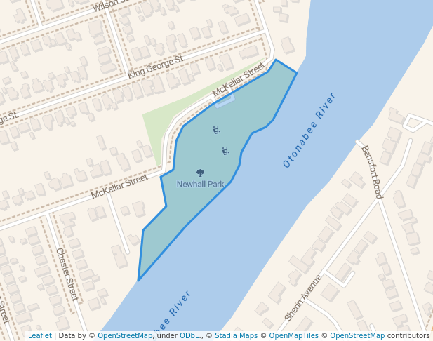 walking in Newhall Park map in Peterborough
