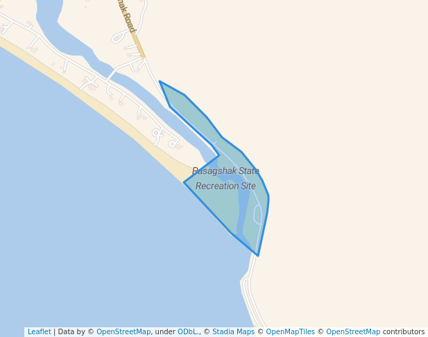 walking in Pasagshak State Recreation Site map in Kodiak