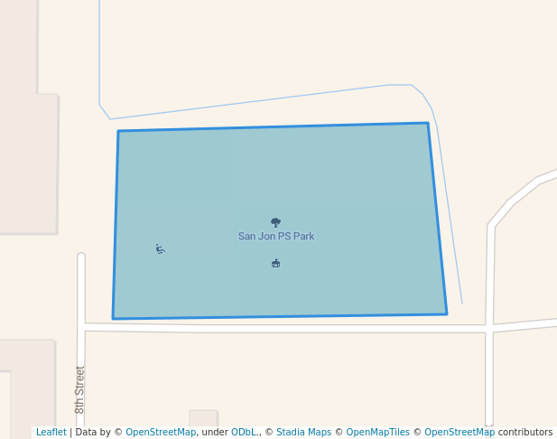 walking in San Jon PS Park map in San Jon