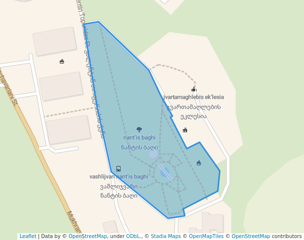 walking in ნანტის ბაღი map in თბილისი