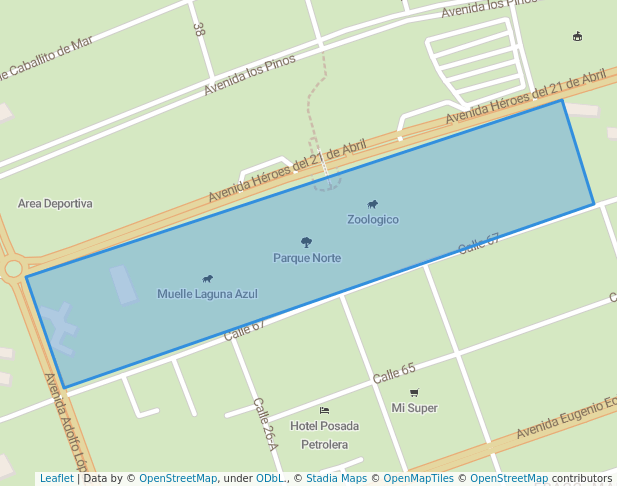 walking in Parque Norte map in Ciudad del Carmen