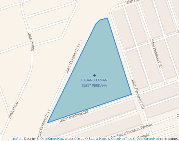 walking in PADANG TAMAN BUKIT PERDANA map in Batu Pahat