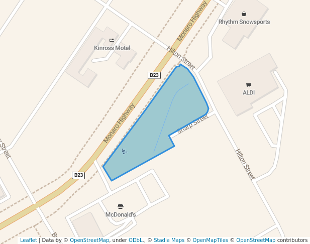 walking in Apex Park map in Cooma