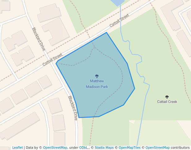 walking in Matthew Madison Park map in Bozeman