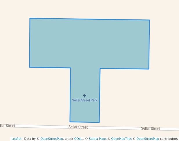 walking in Sellar Street Park map in Cooma