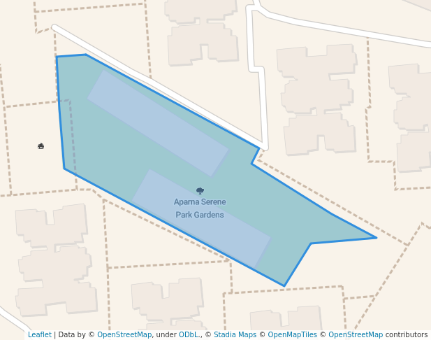 walking in Aparna Serene Park Gardens map in Kondapur