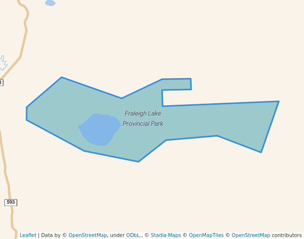 walking in Fraleigh Lake Provincial Park map in Nolalu
