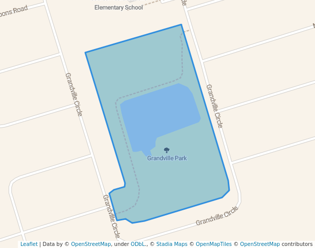 walking in Grandville Park map in Brant