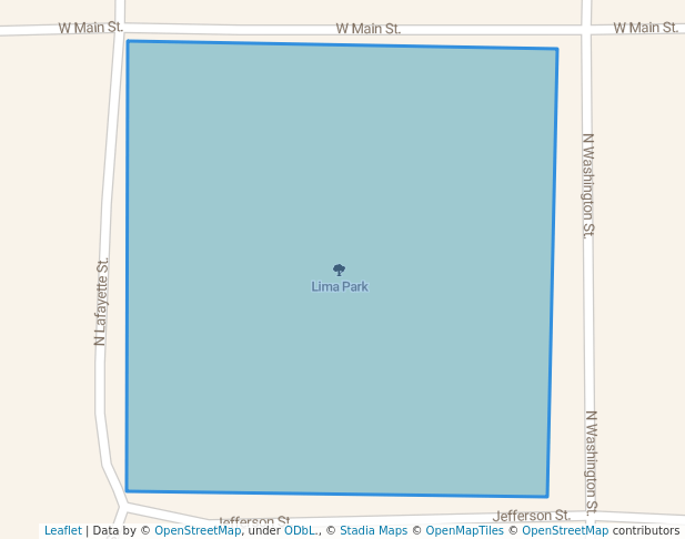 walking in Lima Park map in Ursa